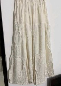 Elegant Off-White Ethnic Maxi Skirt