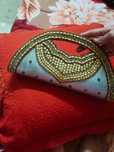 Sky Blue Colour Hand Purse Important