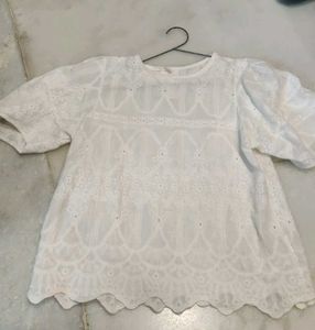 White Puff Sleeve top