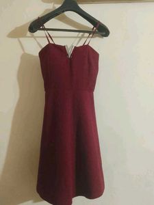 Elegant Maroon Mini Dress
