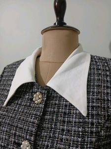 Chic Tweed Button-Up Dress