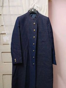 Men's Navy Blue Ethnic Jacket