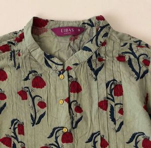 Pretty Floral Print Dress Top