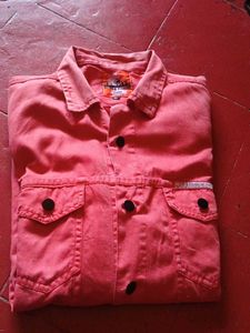 Orange Denim Jacket/Shirt