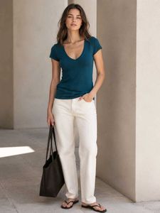 💙 Rare ZARA TRF Teal V-Neck T-Shirt - Women's