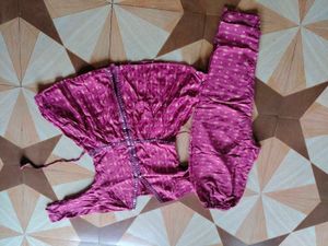 Elegant Pink Printed Kurta Set