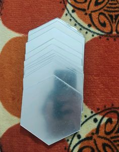 Hexagon Silver Wall Mirror Adhesive Sticker