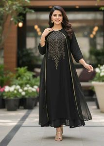 Elegant Black Kurti ✨🖤