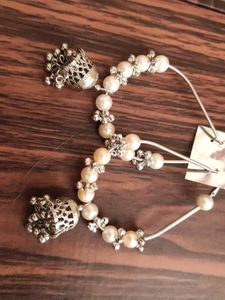 Elegant Pearl &amp; Jhumka Hoop Earrings