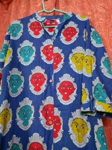 pure cotton kurta with sides pocket