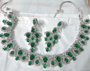 Emerald & Diamond Necklace Set