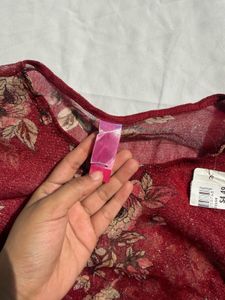 Sheer Floral Long Sleeve Top