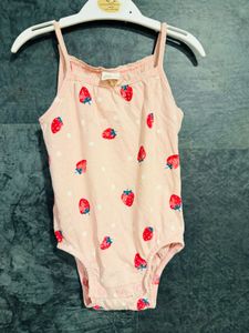 H&amp;M branded Cute Strawberry Print Baby Bodysuit