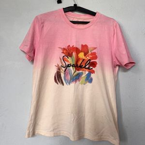 Sparkle Floral Print T-Shirt