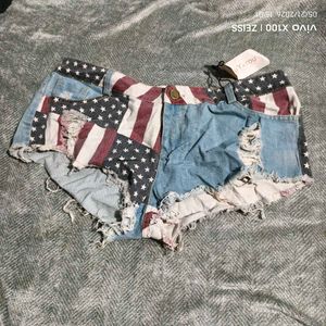 american flag print shorts