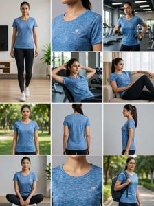 Women Active Wear Gym Running Walking T-Shirt