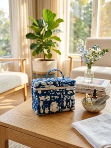 Handcrafted Indigo Block Print Travel Pouch