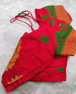 Red Colour  Silk Blouse