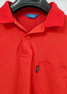 Red Polo T-Shirt with Pocket