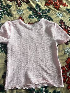Cute Textured Baby Pink Top