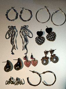 Beautiful Assorted 11 Women's Earrings with Cross.