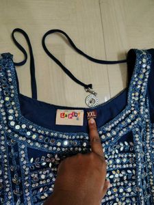 Designer Navy Blue Party wear