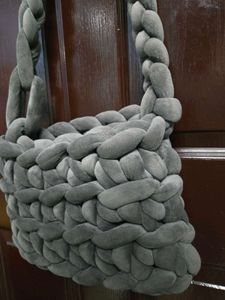 Handmade Chunky Velvet Knit Bag