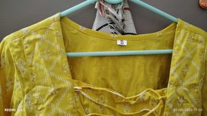 Yellow Embroidered Kurta
