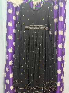 Elegant Black Embroidered Kurta Set