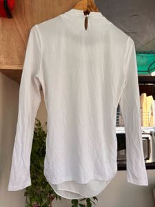 Elegant White Draped Top