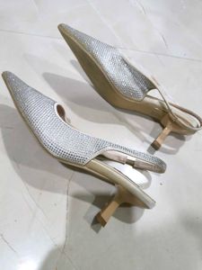 Sparkling Crystal Slingback Heels