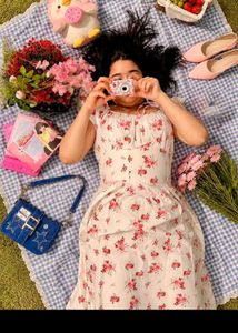 Vintage Floral Puff Sleeve Dress