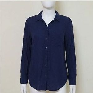 Classic Navy Blue Button-Up Shirt