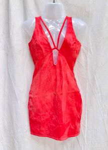 I. Red Cut-Out Mini Dress