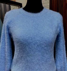 Fluffy Blue Cozy Sweater