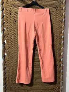 Stylish Pink High-Waisted Trousers