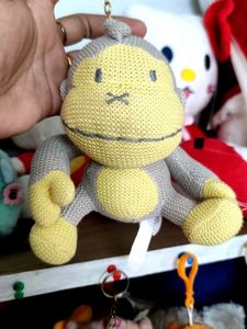 Cute Knitted Monkey Keychain