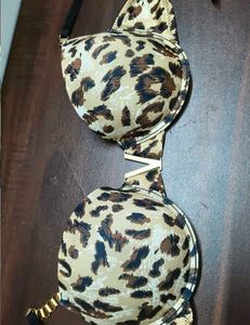 Leopard Print Bra with Chain Straps