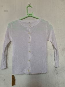 White Button-Up Cardigan