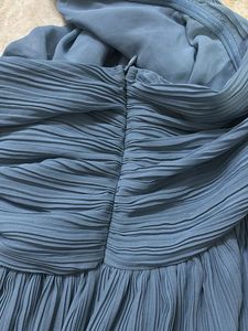 ZARA blue pleated dress