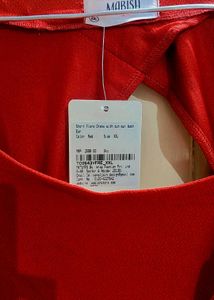 Rust Orange Diamond Back Midi Dress