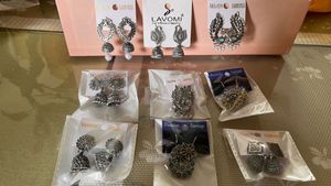 9 Assorted Jhumka & Ethnic Earrings Set