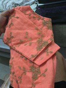 Peach Embroidered Blouse
