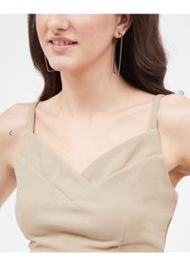 Cute Beige Crop Top