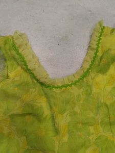 Yellow Floral Ruffle frock