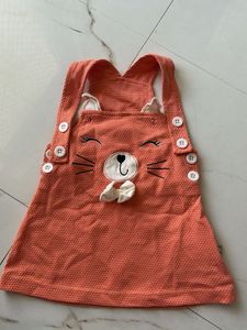 Cute Cat dungaree dress