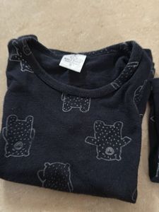 Cute Bear Print T-Shirt &amp; Shorts Set