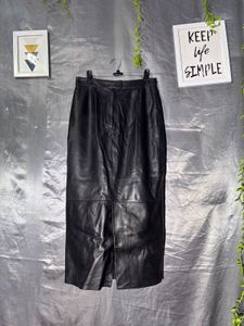 Black Leather Maxi Skirt