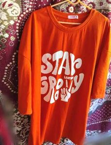 Orange "Stay Groovy" Graphic Tee