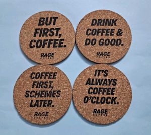 Rage Coffee Coasters Set of 4